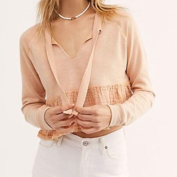 NWT Free People Sweet Jane Cropped Pullover - Picture 2 of 7